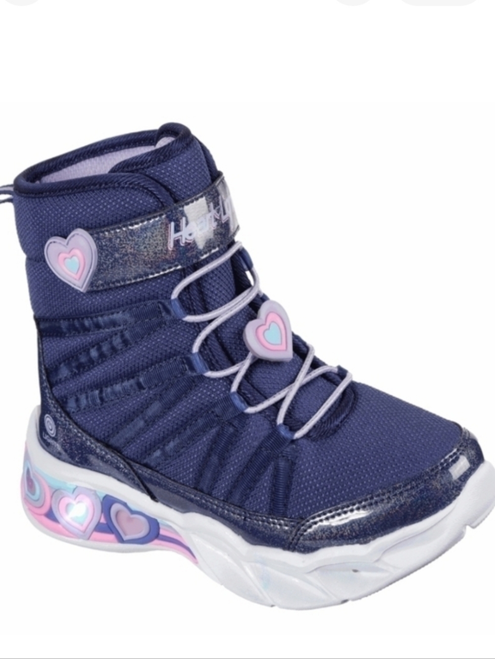 NEW! SKETCHERS Sweetheart Lights Love To Shine High Top Sneaker Ankle Boot 10.